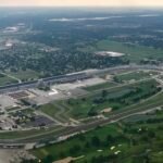 Vista aérea do Indianapolis Motor Speedway — guia completo da IndyCar para fãs de F1
